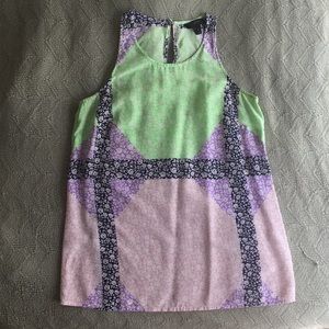JCrew Silk Floral Tank Top